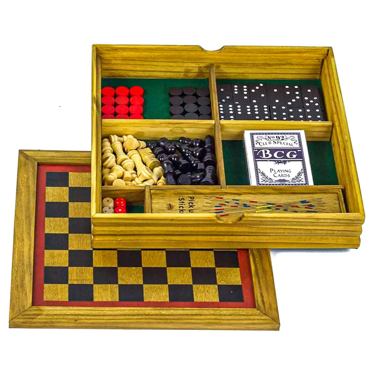 Six In One Wooden Games Compendium 2