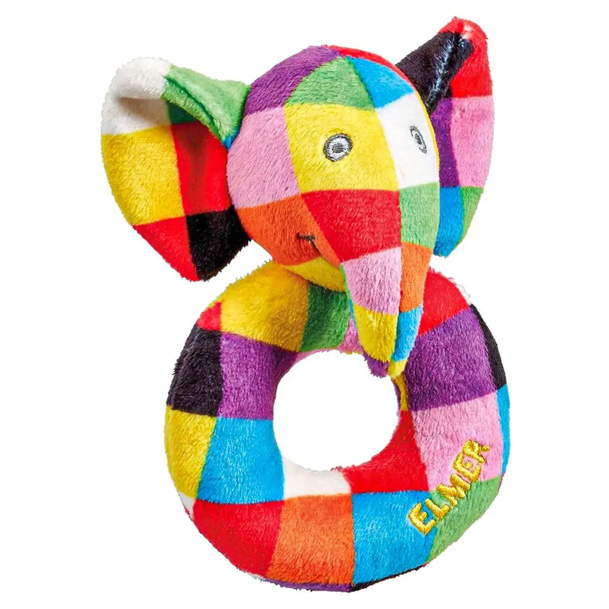 Elmer Ring Rattle Soft Toy 1