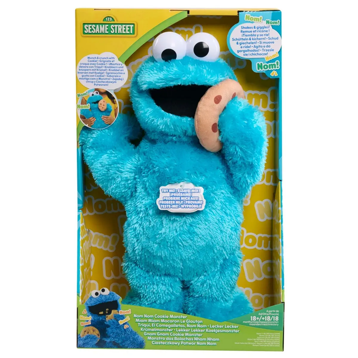 Sesame Street Nom Nom Cookie Monster Interactive Plush 1