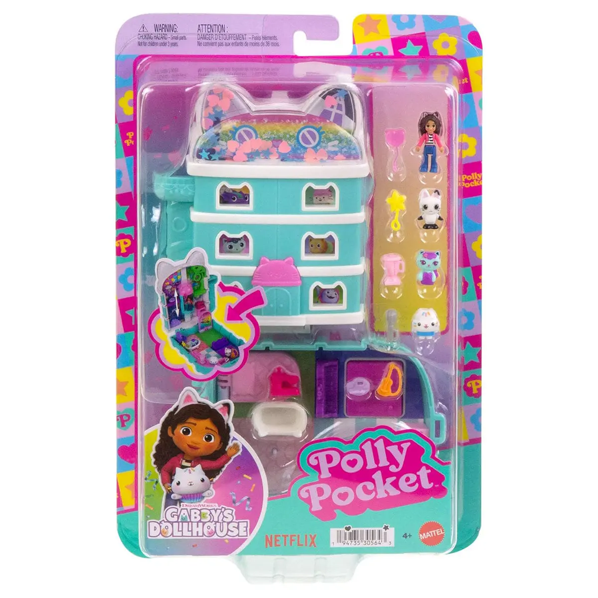 Polly Pocket & Gabby's Dollhouse Micro Dolls Compact Playset 1