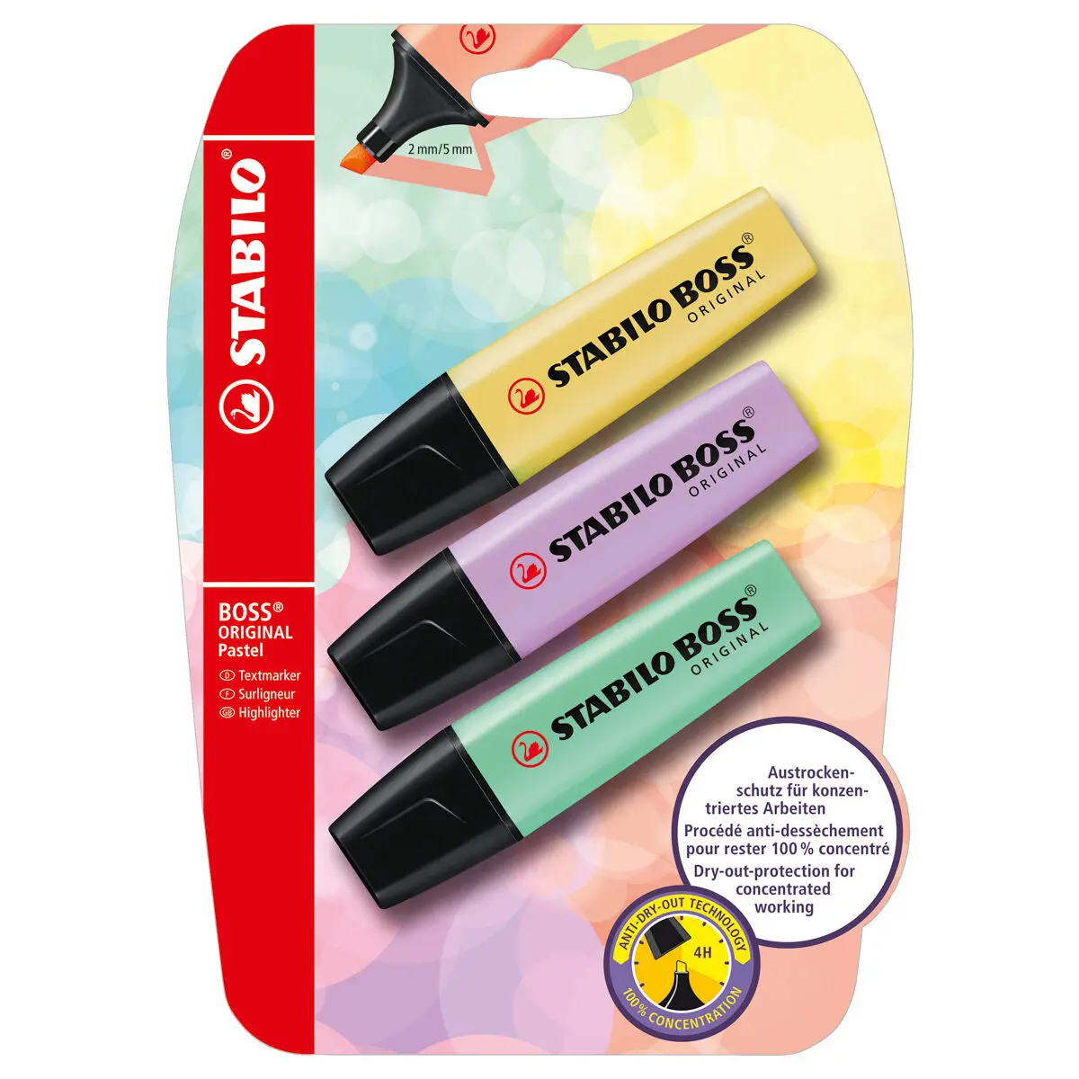 Stabilo Boss Original Pastel Assorted Colours Highlighter Pack Of 3 1
