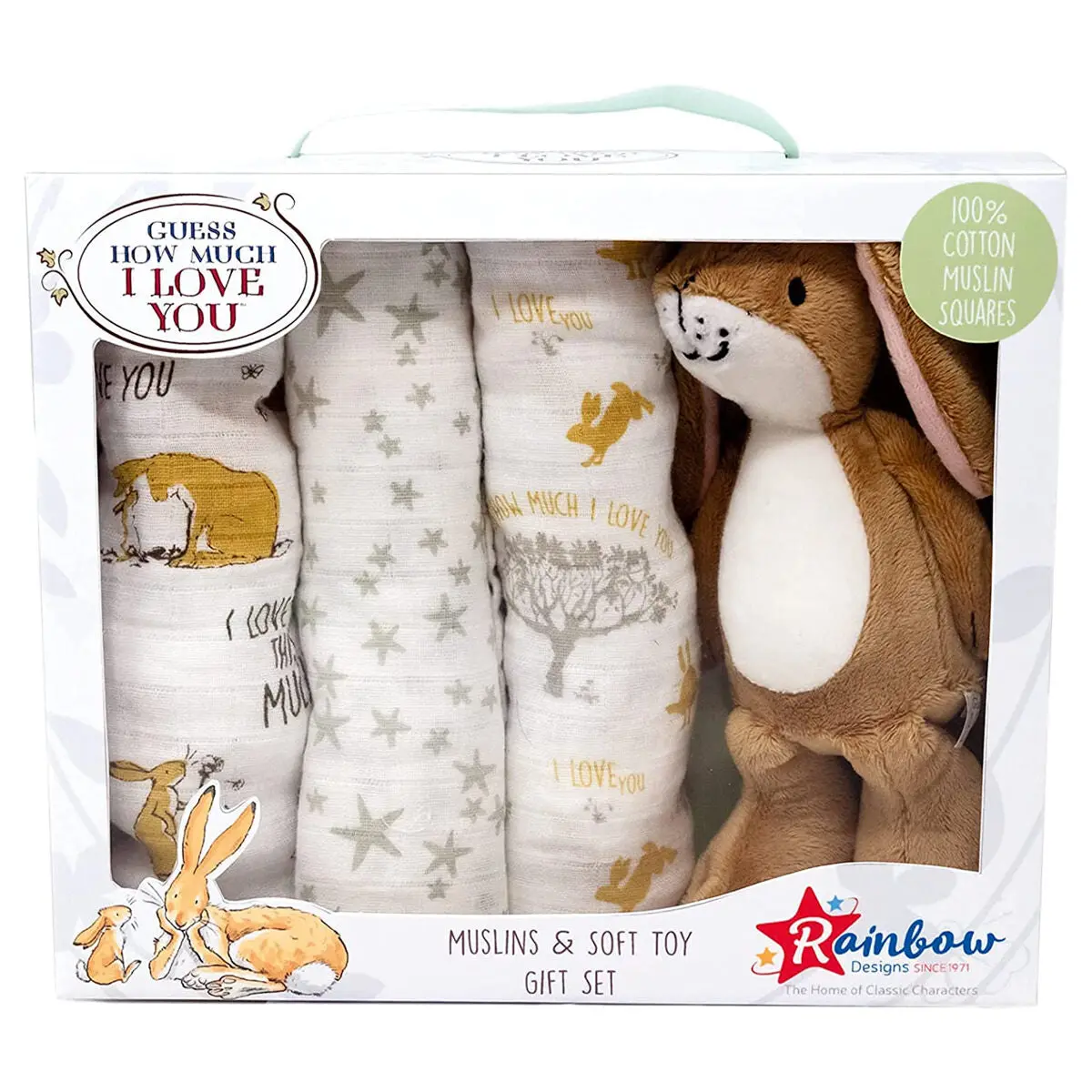 Guess How Much I Love You Muslins & Soft Toy Gift Set 1