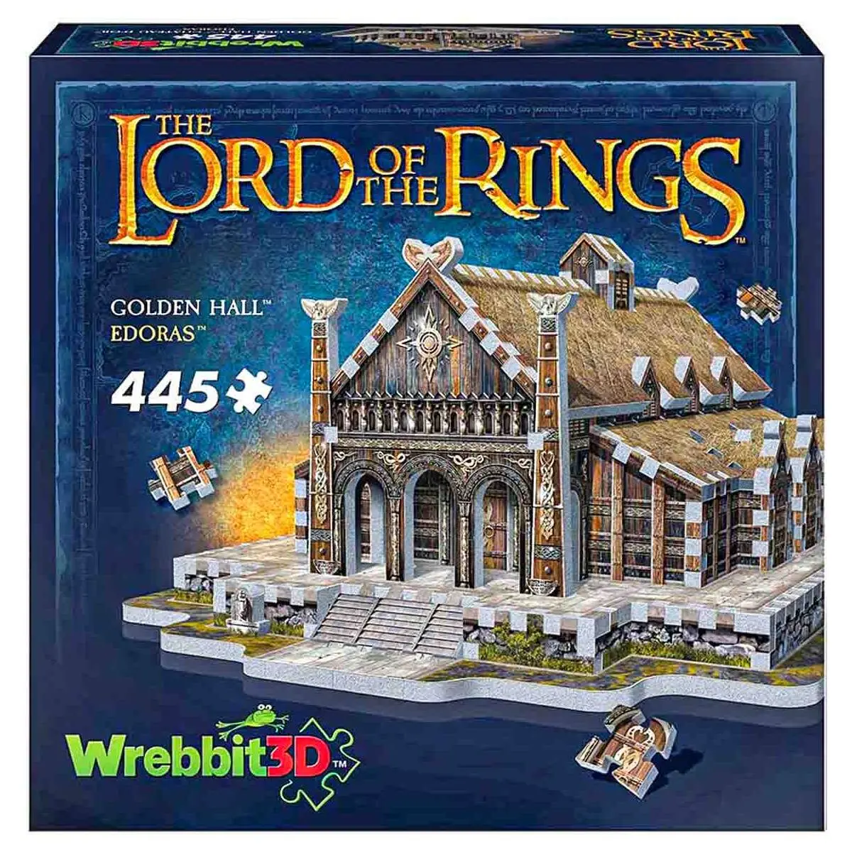 Wrebbit 3D The Lord Of The Rings: Edoras: Golden Hall 445 Piece Puzzle 1
