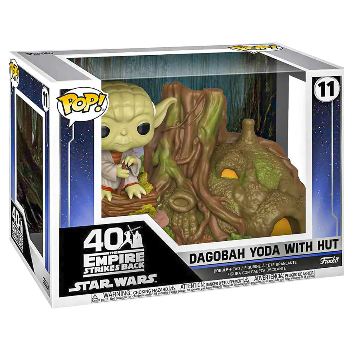 Funko Pop! Star Wars 40Th The Empire Strikes Back: Dagobah Yoda With Hut Bobble-Head Figure #11 1