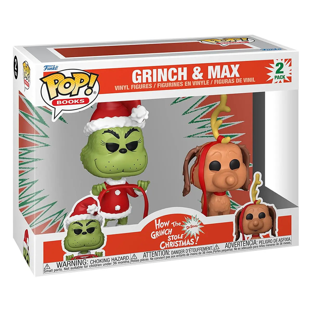 Funko Pop! Books: How The Grinch Stole Christmas: Grinch & Max Vinyl Figures 1