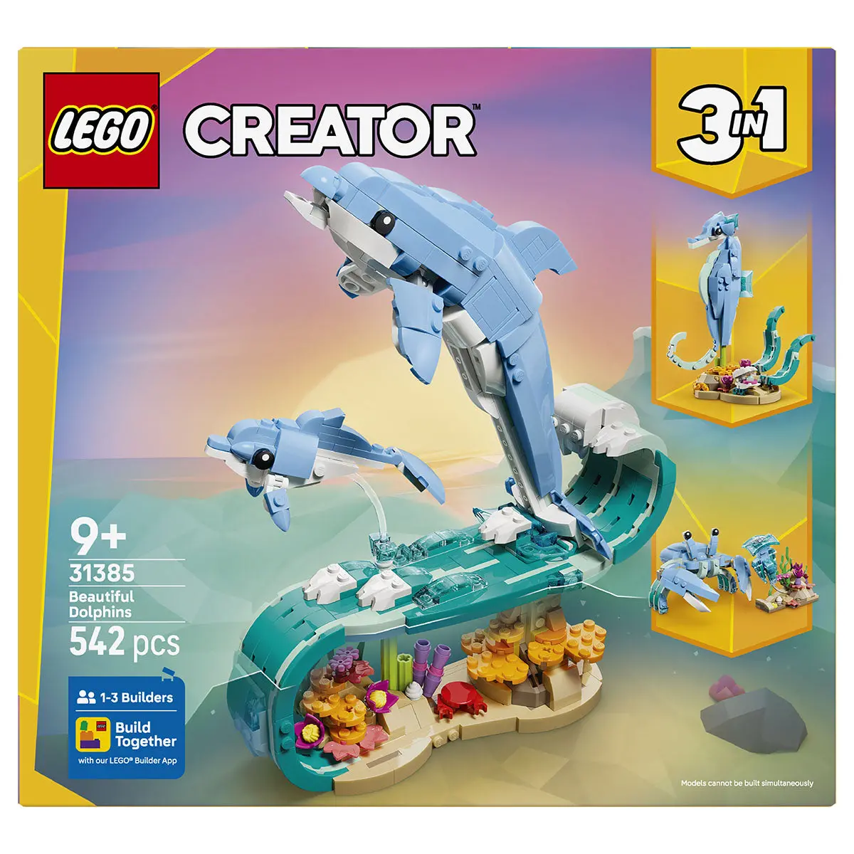 Lego Creator 3 In 1 Sea Animals: Beautiful Dolphins Building Set 1