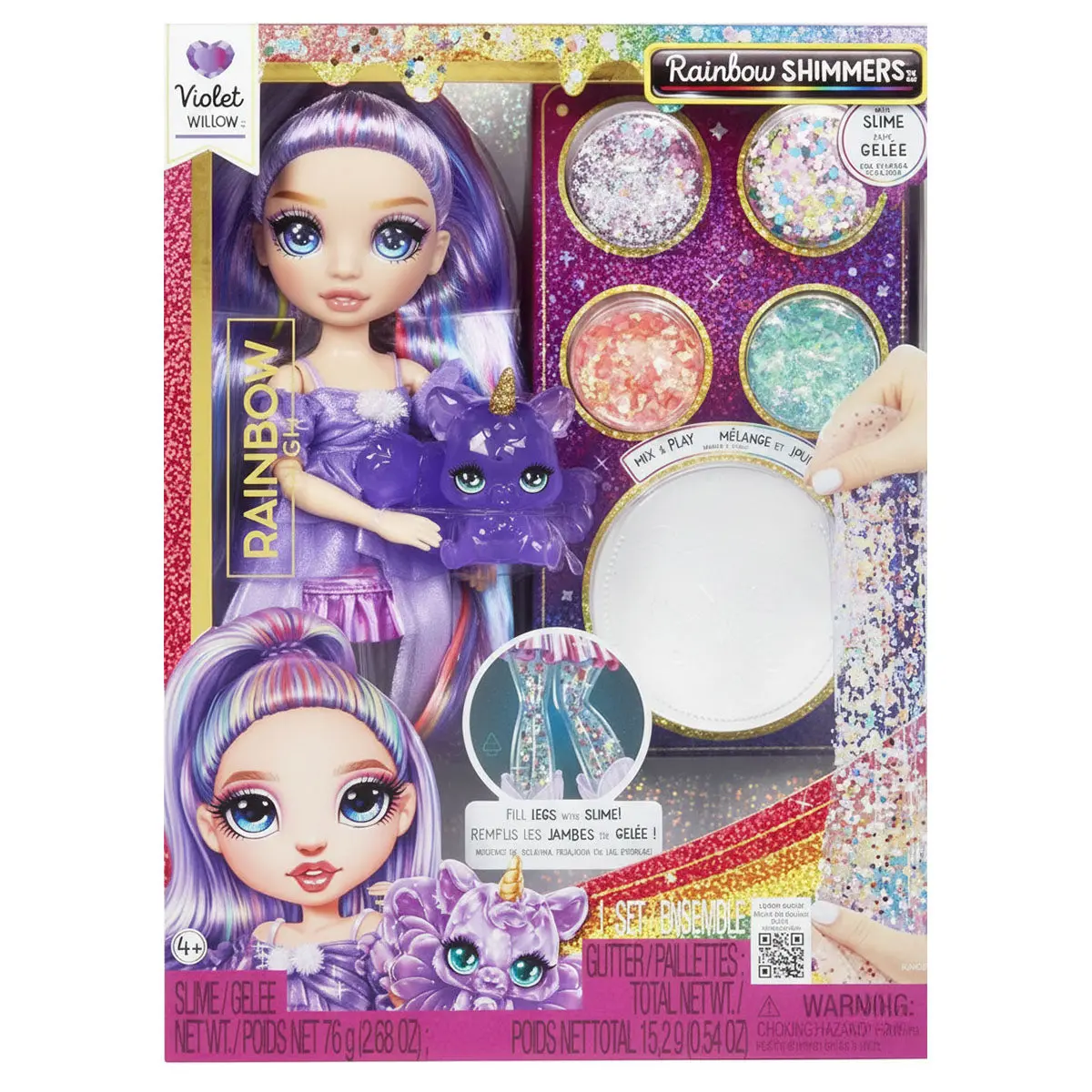 Rainbow High Rainbow Shimmers Violet Willow Fashion Doll 1