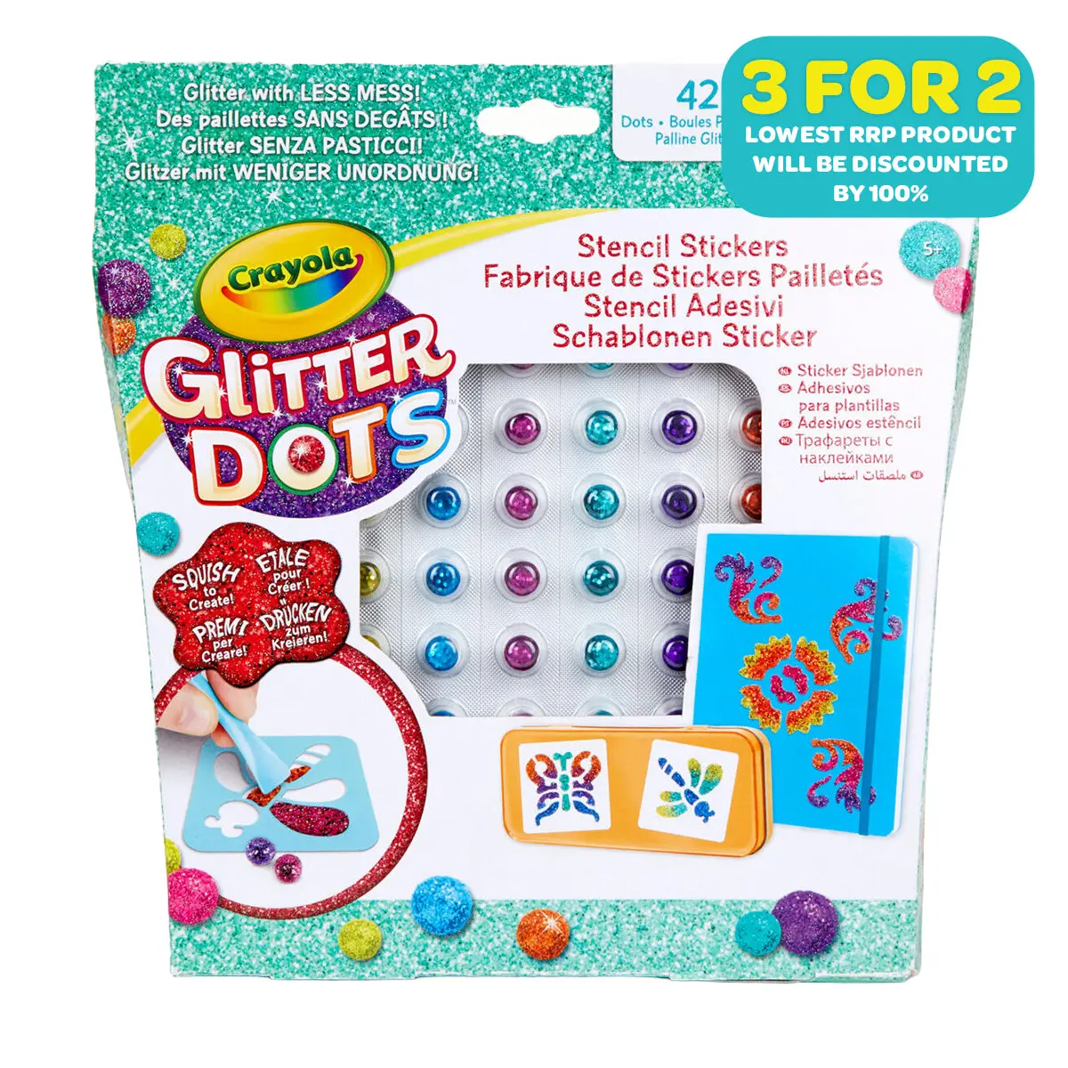 Crayola Glitter Dots Sticker Stencils 1