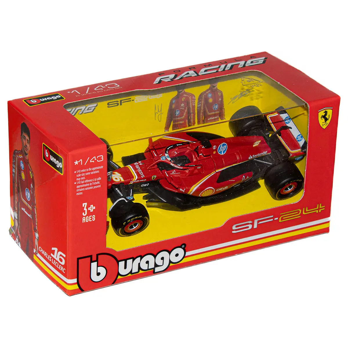 Bburago Formula Racing Ferrari Sf-24 Charles Leclerc 1:43 Race Car 1