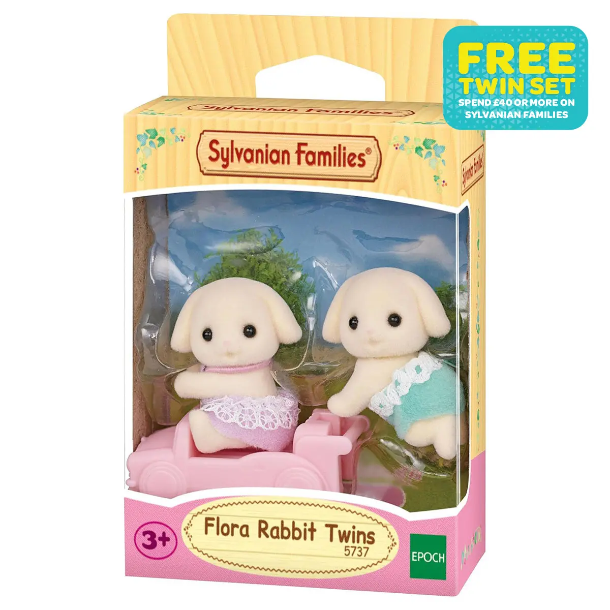 Sylvanian Families Flora Rabbit Twins Set 1