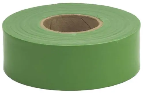 Hanson 17026 1-3/16" X 300' Ft Green Vinyl Flagging Ribbon Marking Tape - Quantity Of 4 1