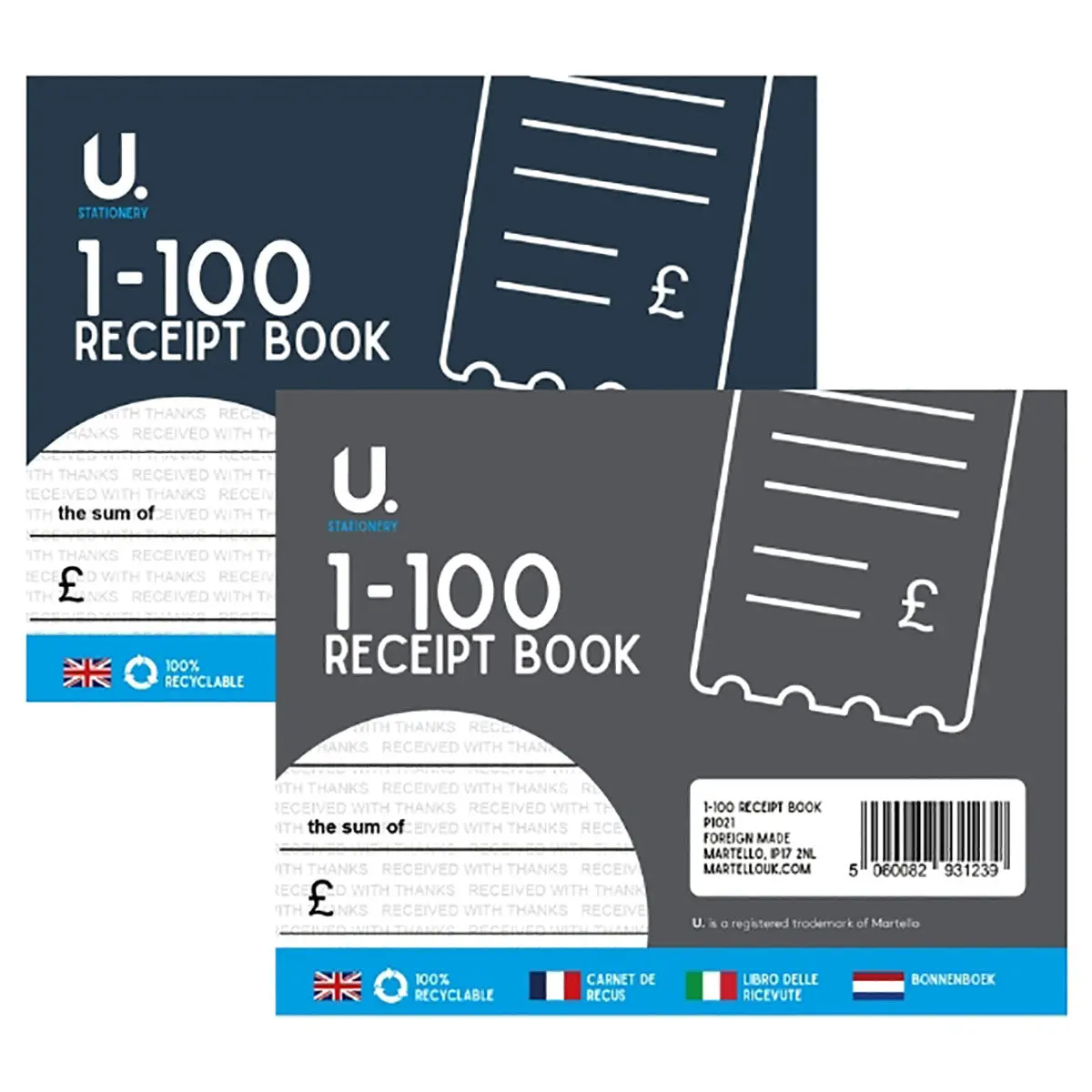 U Stationery Receipt Book 1-100 1
