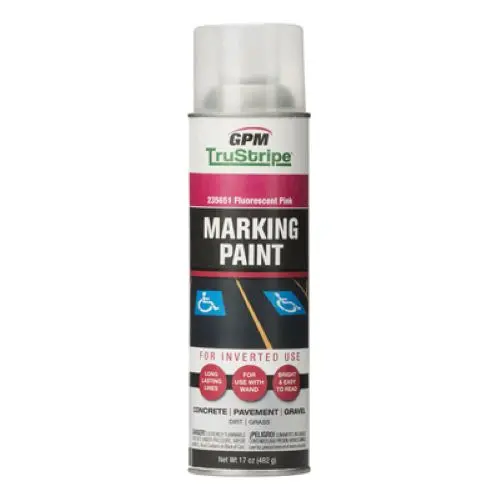 Gpm Trustripe Invmrk-12 17 Oz Can Of Fluorescent Pink Inverted Marking Paint - Quantity Of 6 1