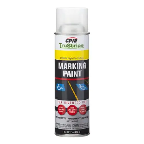 Gpm Trustripe Invmrk-14 17 Oz Can Of High Visibility Yellow Inverted Marking Paint - Quantity Of 6 1