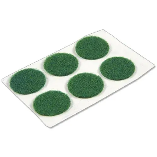 Tru-Guard 23154Tv 6-Pack Of 3/4" Green Round Self Adhesive Felt Cupboard Door Bumpers - Quantity Of 30 1