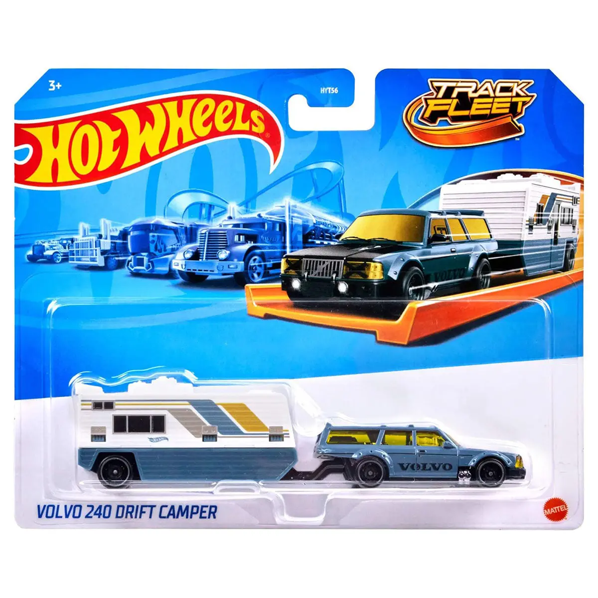 Hot Wheels Track Fleet: Volvo 240 Drift Camper 1:64 Scale Vehicle 1