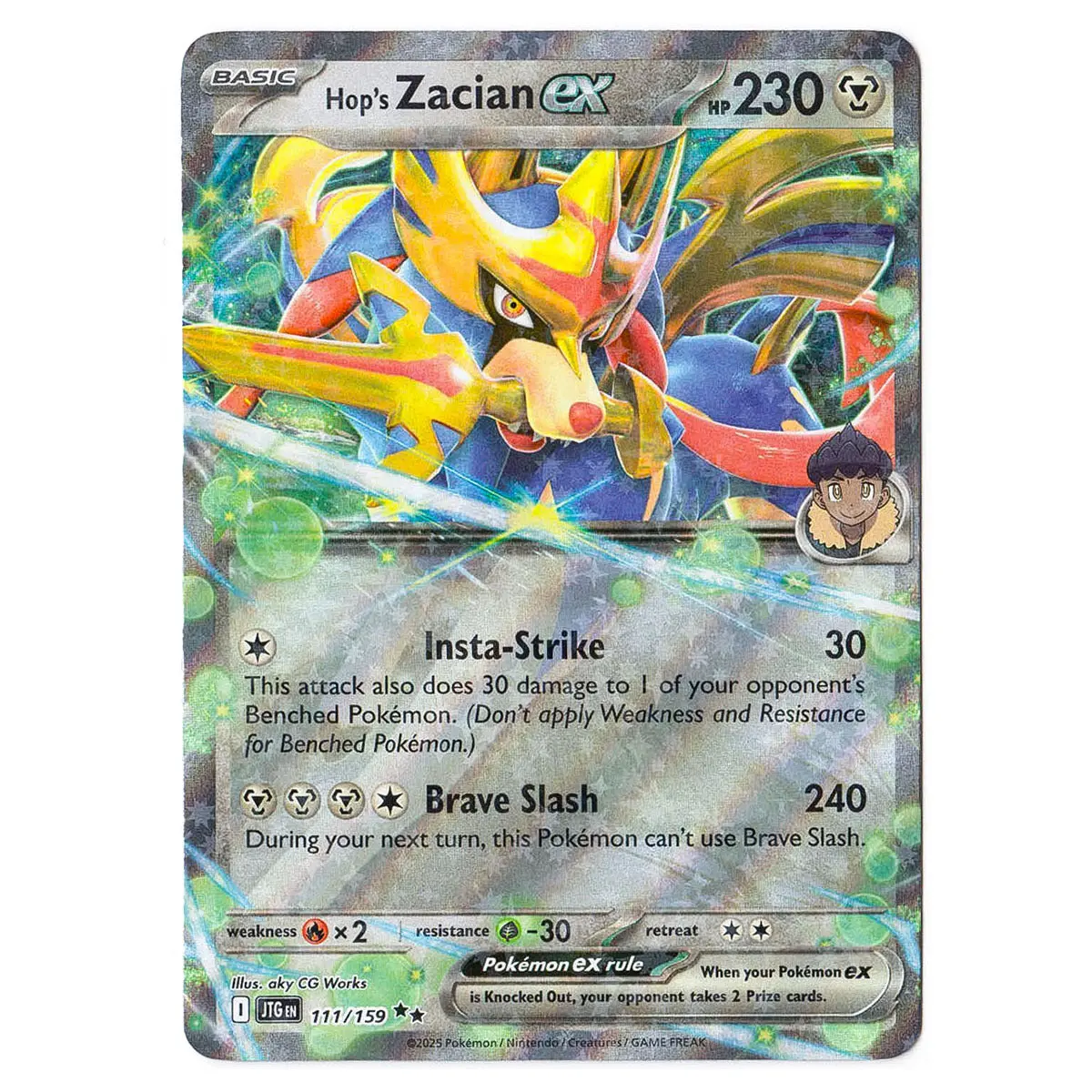 Hop's Zacian Ex #111/159 Pokémon Sv09: Journey Together 1