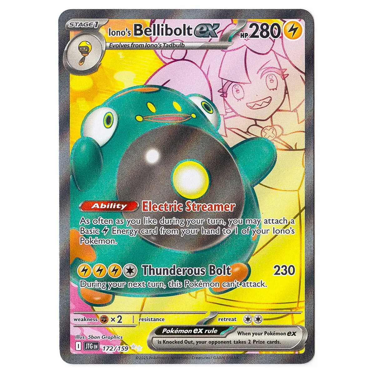Iono's Bellibolt Ex #172/159 Pokémon Sv09: Journey Together 1