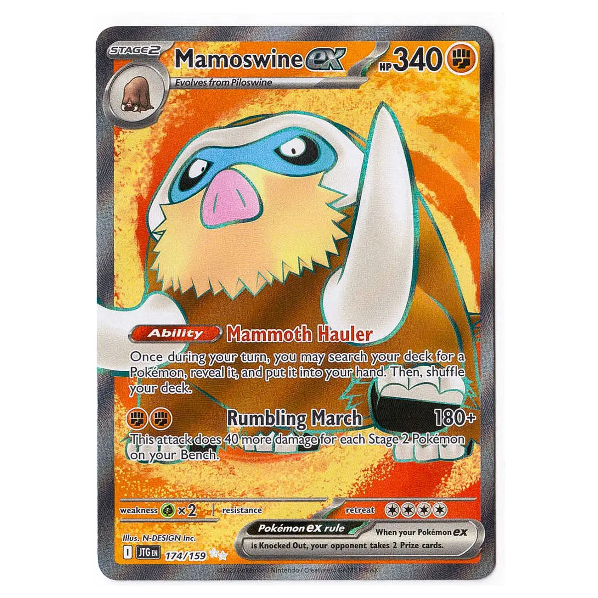 Mamoswine Ex #174/159 Pokémon Sv09: Journey Together 1