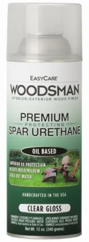 Woodsman Sv12-Aer 12 Oz Can Of Indoor / Outdoor Oil Based Clear Gloss Spar Urethane - Quantity Of 2 1