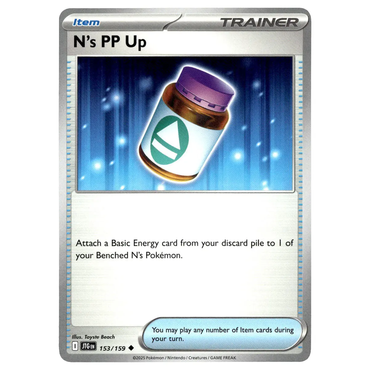 N's Pp Up #153/159 Pokémon Sv09: Journey Together 1
