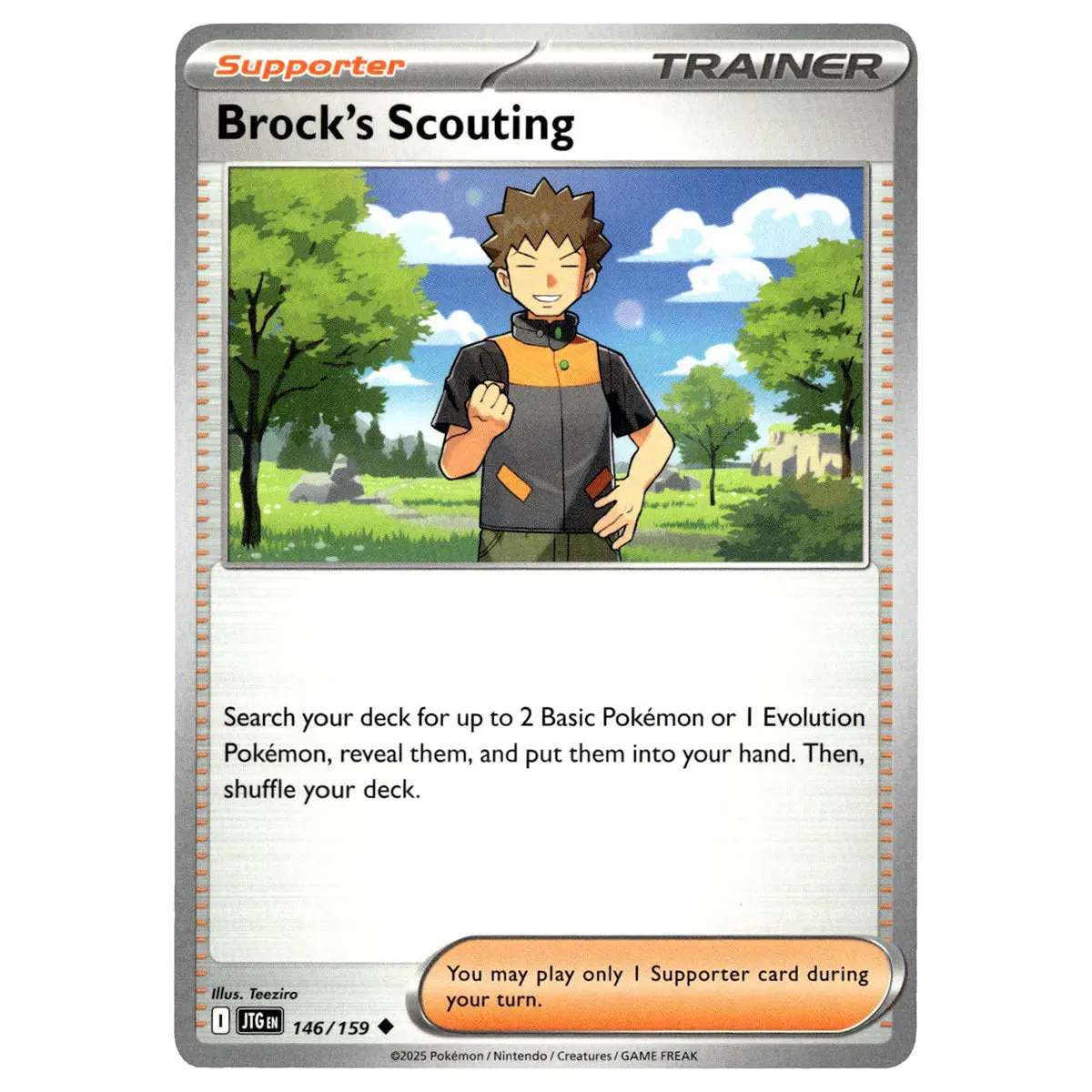 Brock's Scouting #146/159 Pokémon Sv09: Journey Together 1