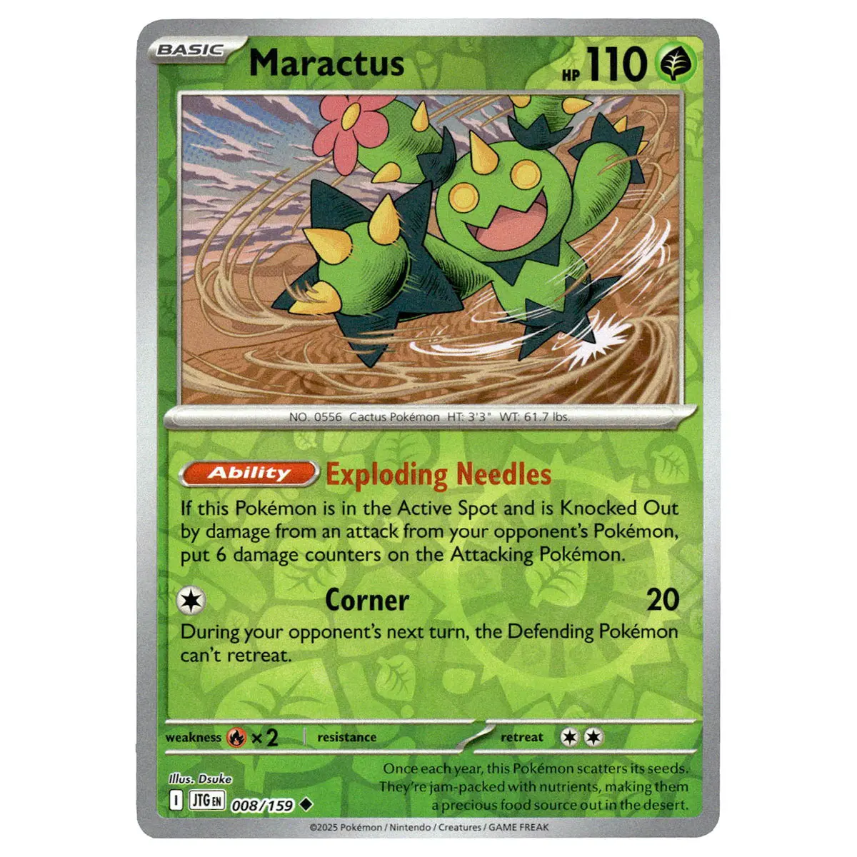 Maractus #008/159 Pokémon Sv09: Journey Together Reverse Holo 1