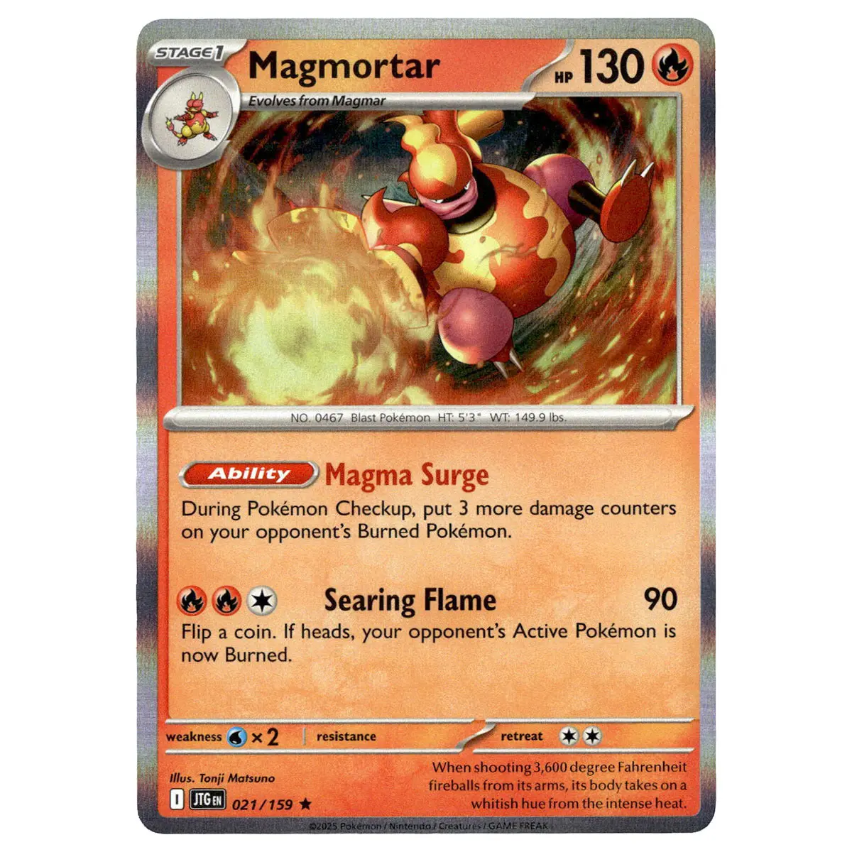 Magmortar #021/159 Pokémon Sv09: Journey Together 1