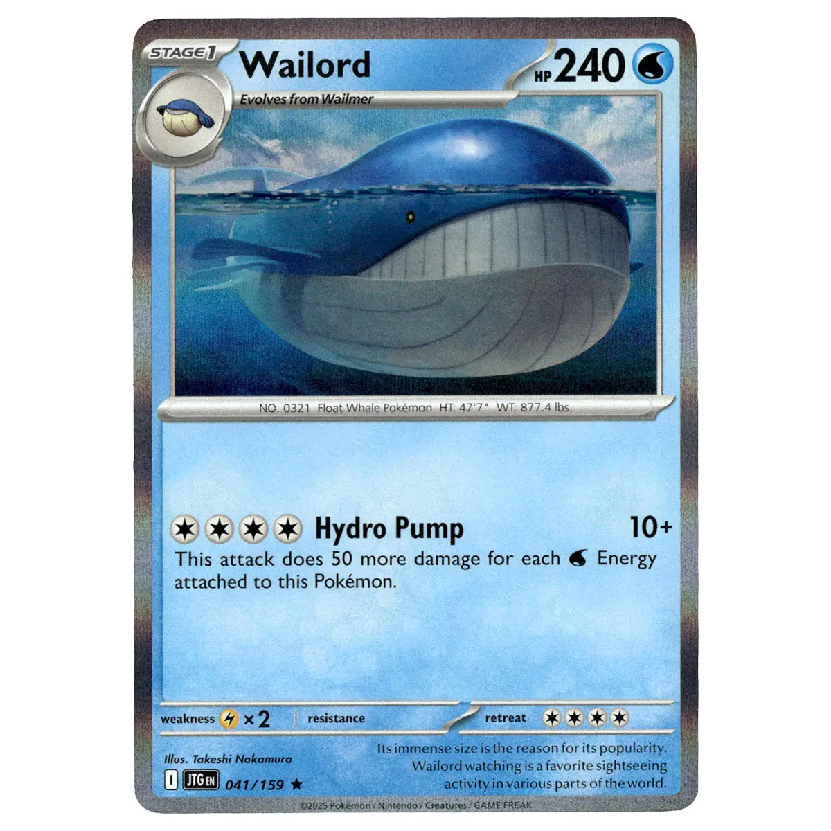 Wailord #041/159 Pokémon Sv09: Journey Together 1