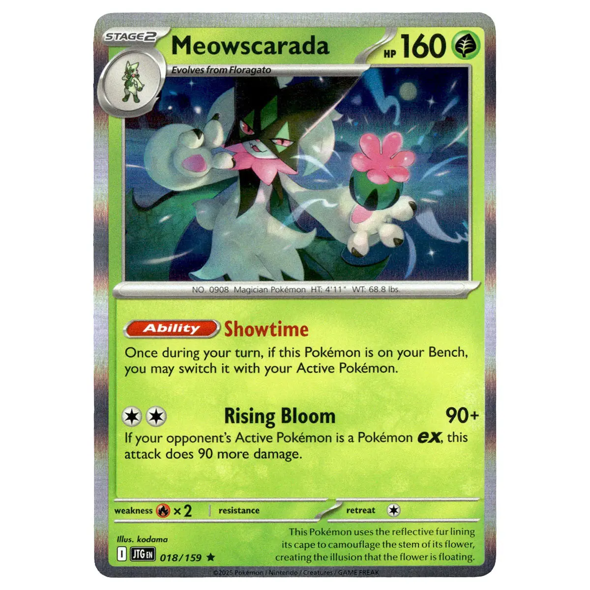 Meowscarada #018/159 Pokémon Sv09: Journey Together 1