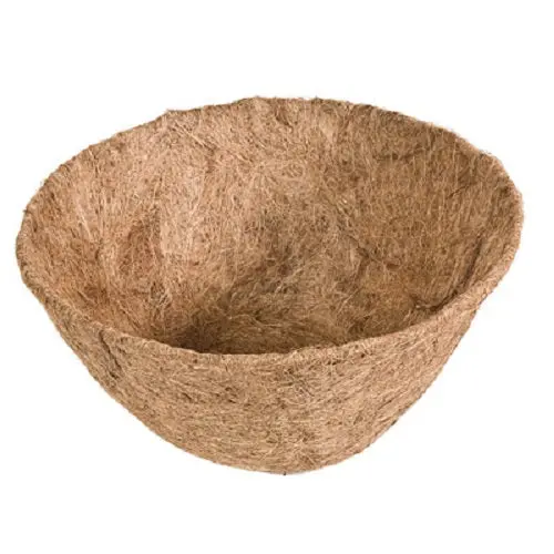 Panacea 88593Gt 7.5" X 16" Round Coco Fiber Plant Basket Liner - Quantity Of 10 1