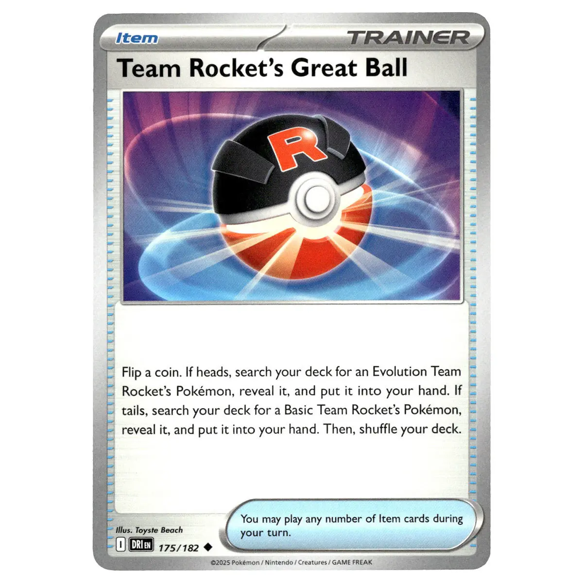 Team Rocket's Great Ball #175/182 Pokémon Sv10: Destined Rivals 1
