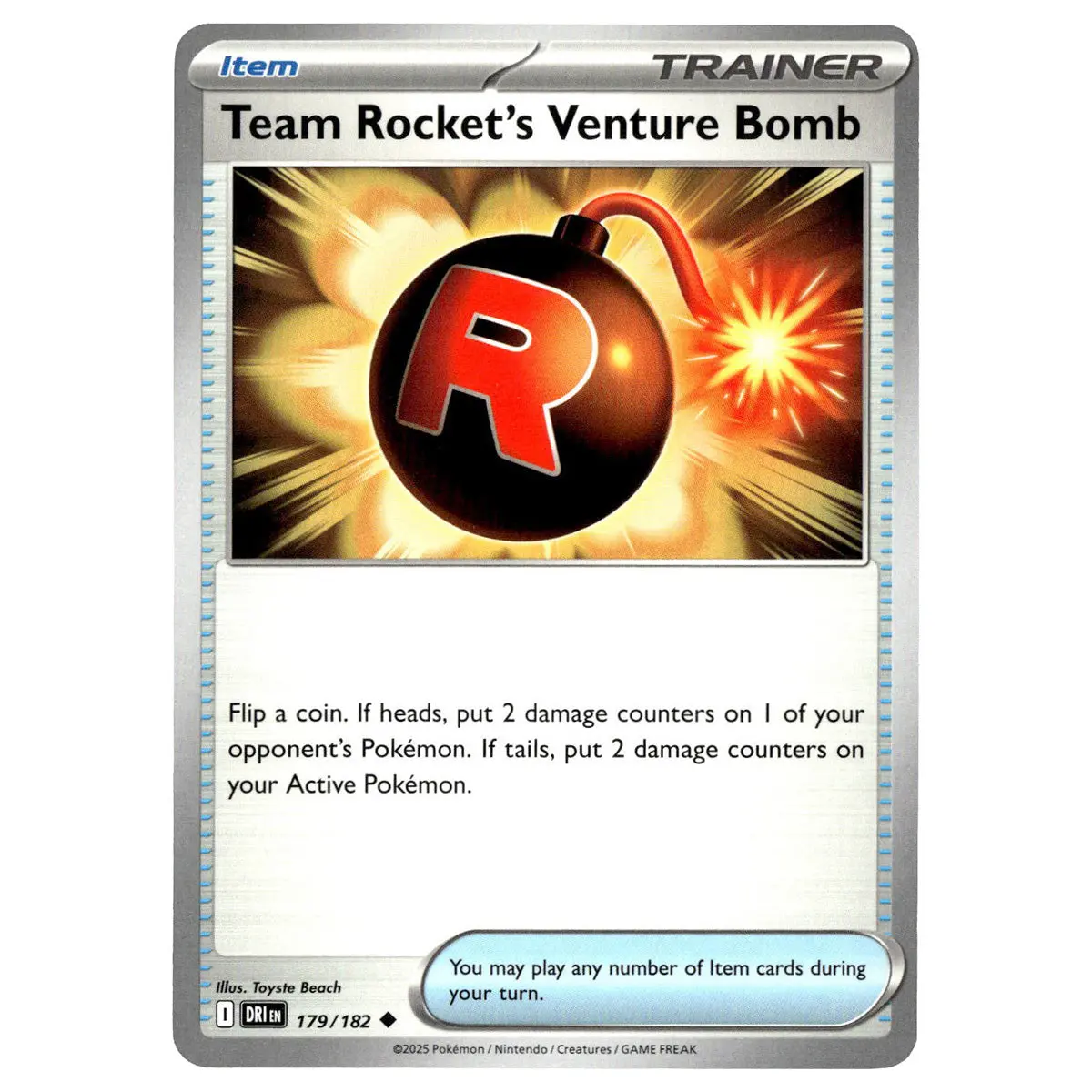 Team Rocket's Venture Bomb #179/182 Pokémon Sv10: Destined Rivals 1