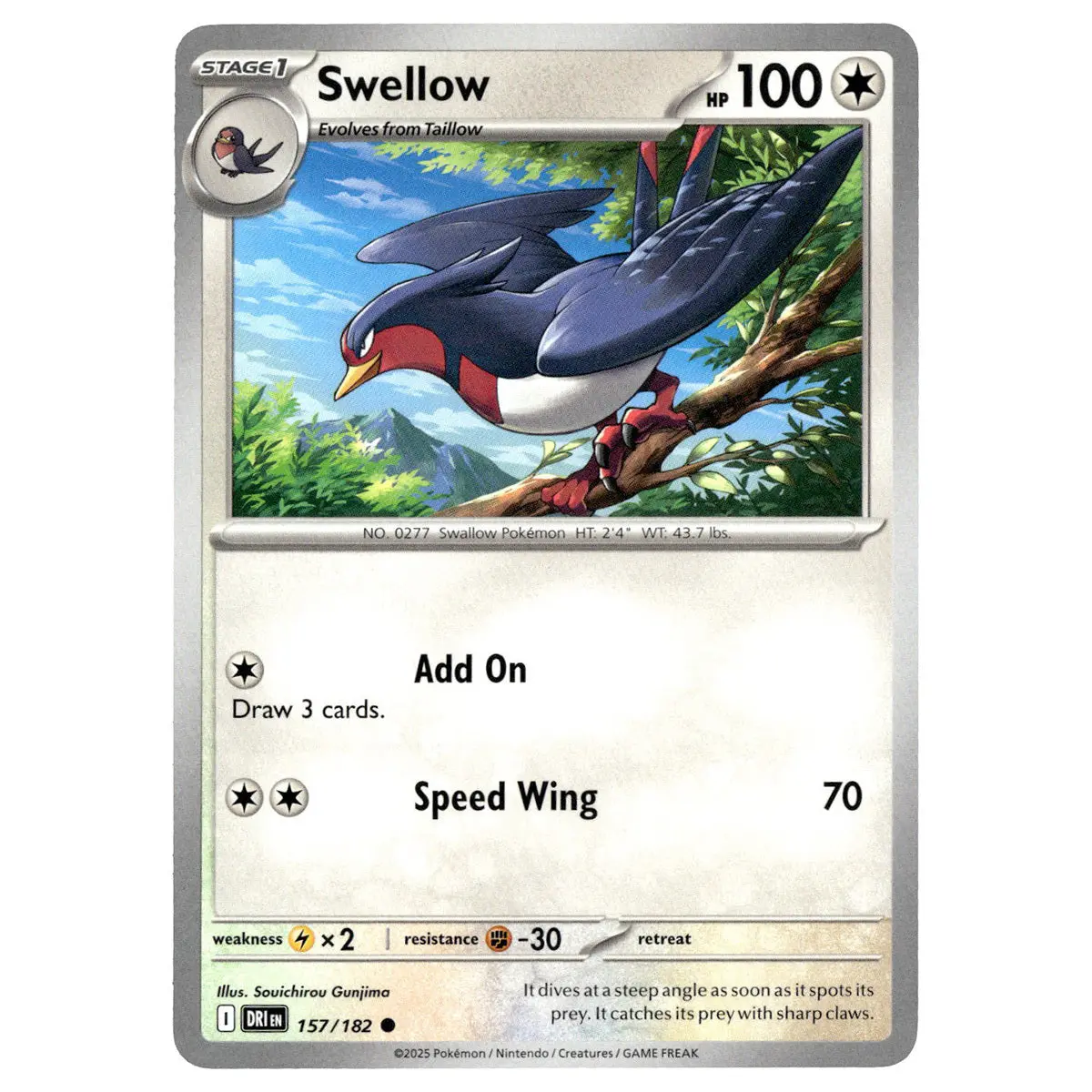 Swellow #157/182 Pokémon Sv10: Destined Rivals 1