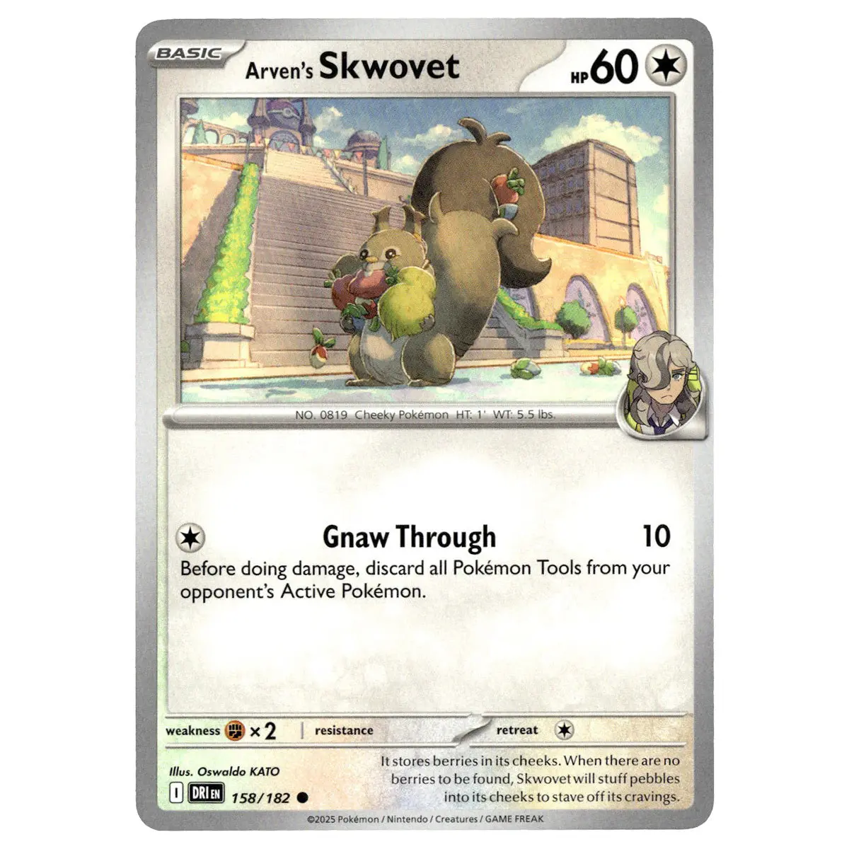 Arven's Skwovet #158/182 Pokémon Sv10: Destined Rivals 1