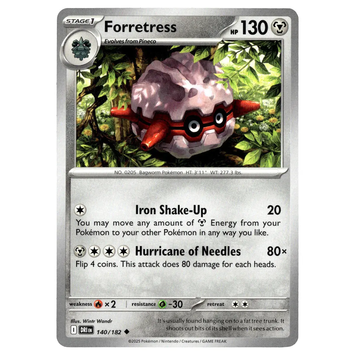Forretress #140/182 Pokémon Sv10: Destined Rivals 1