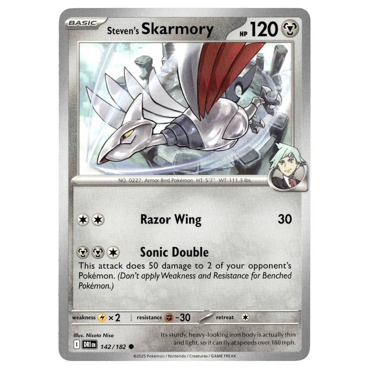 Steven's Skarmory #142/182 Pokémon Sv10: Destined Rivals 1