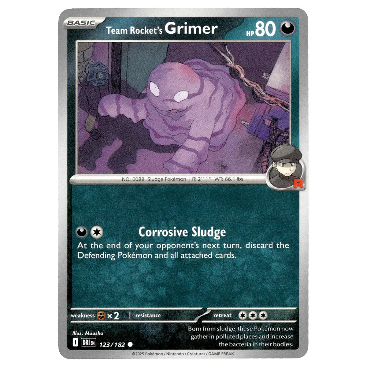 Team Rocket's Grimer #123/182 Pokémon Sv10: Destined Rivals 1