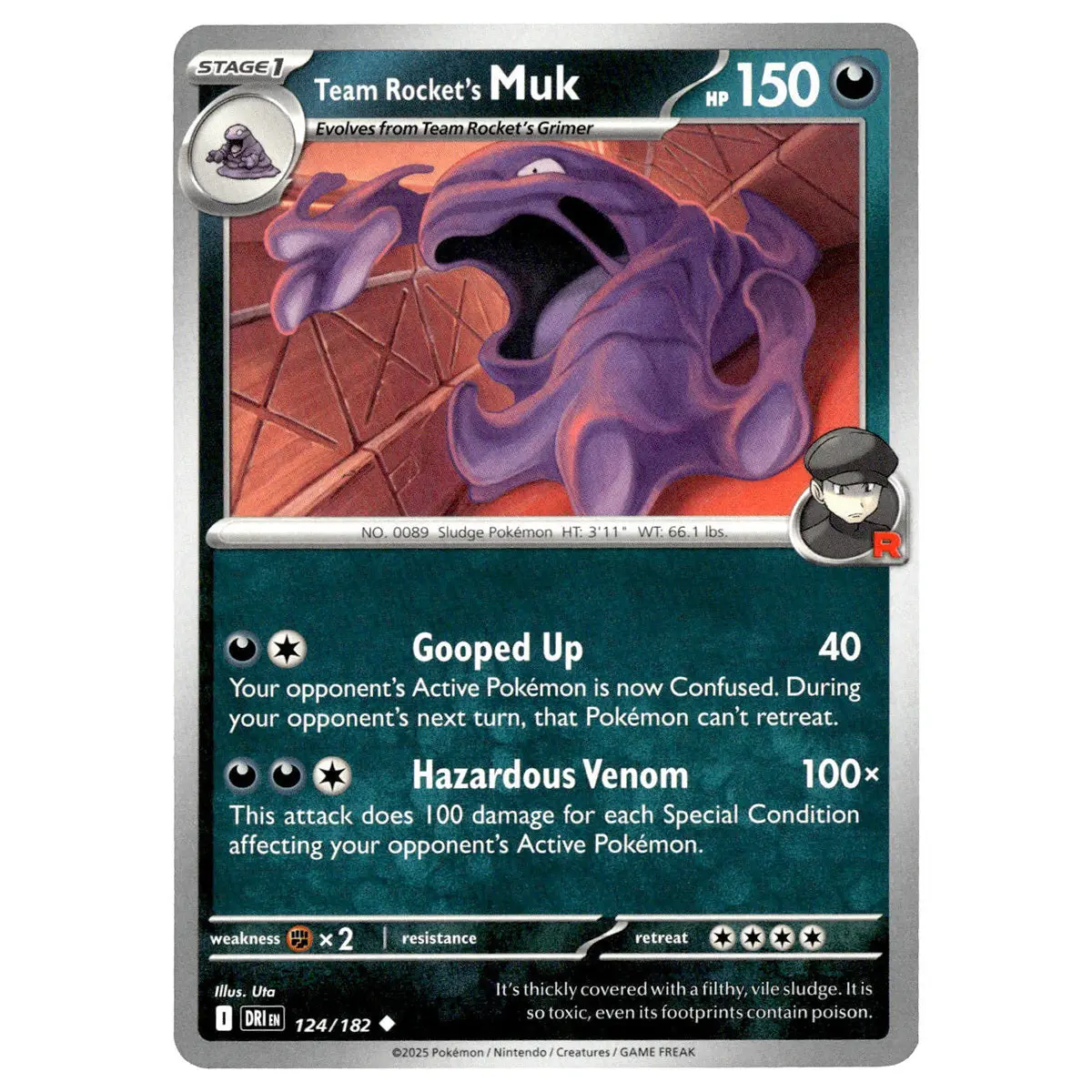 Team Rocket's Muk #124/182 Pokémon Sv10: Destined Rivals 1