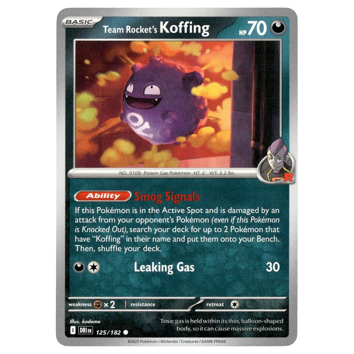 Team Rocket's Koffing #125/182 Pokémon Sv10: Destined Rivals 1