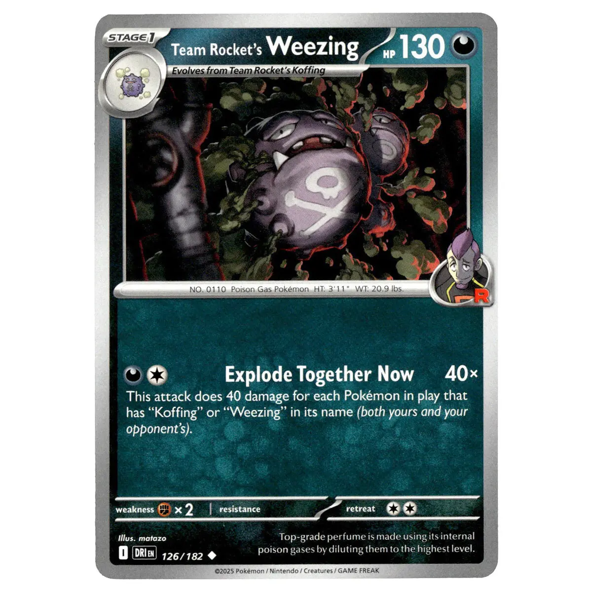 Team Rocket's Weezing #126/182 Pokémon Sv10: Destined Rivals 1
