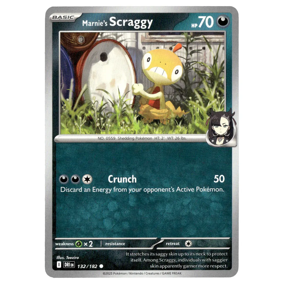Marnie's Scraggy #132/182 Pokémon Sv10: Destined Rivals 1