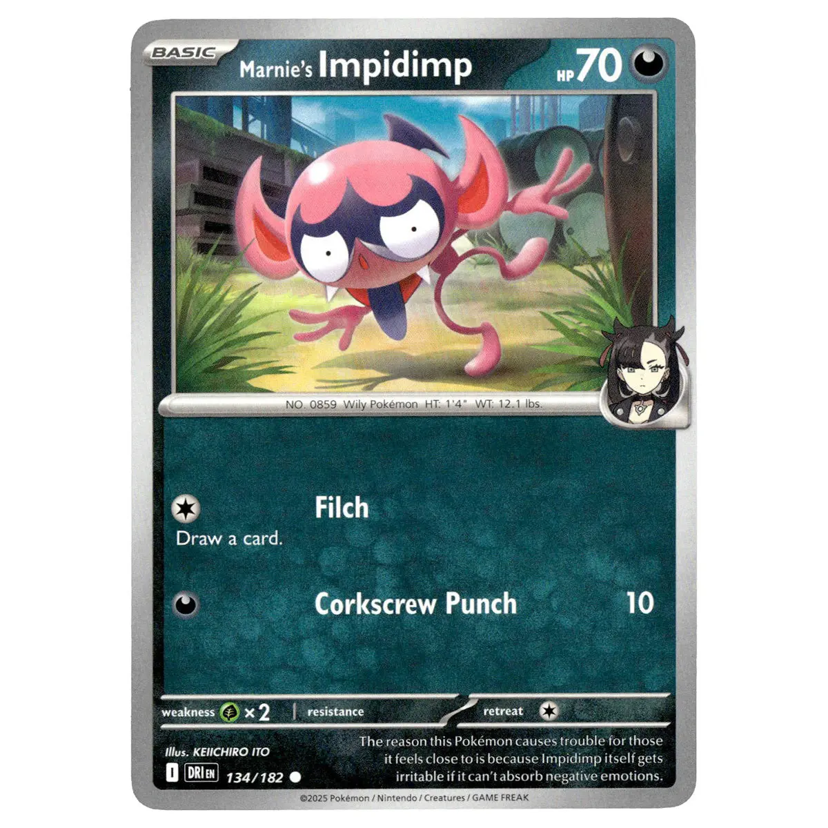 Marnie's Impidimp #134/182 Pokémon Sv10: Destined Rivals 1