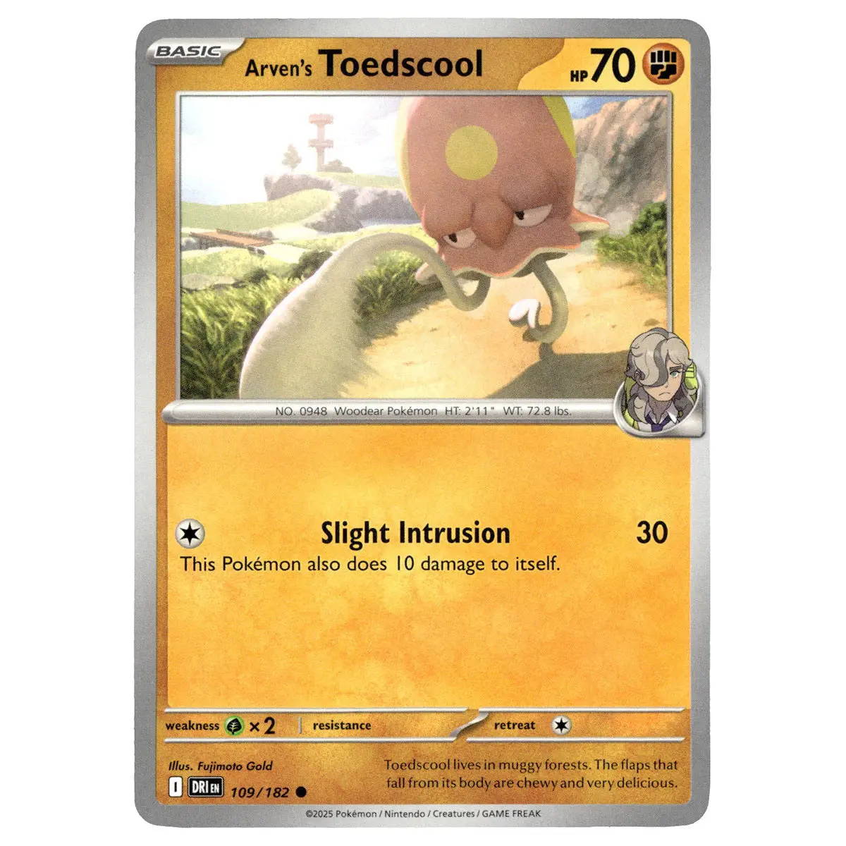 Arven's Toedscool #109/182 Pokémon Sv10: Destined Rivals 1