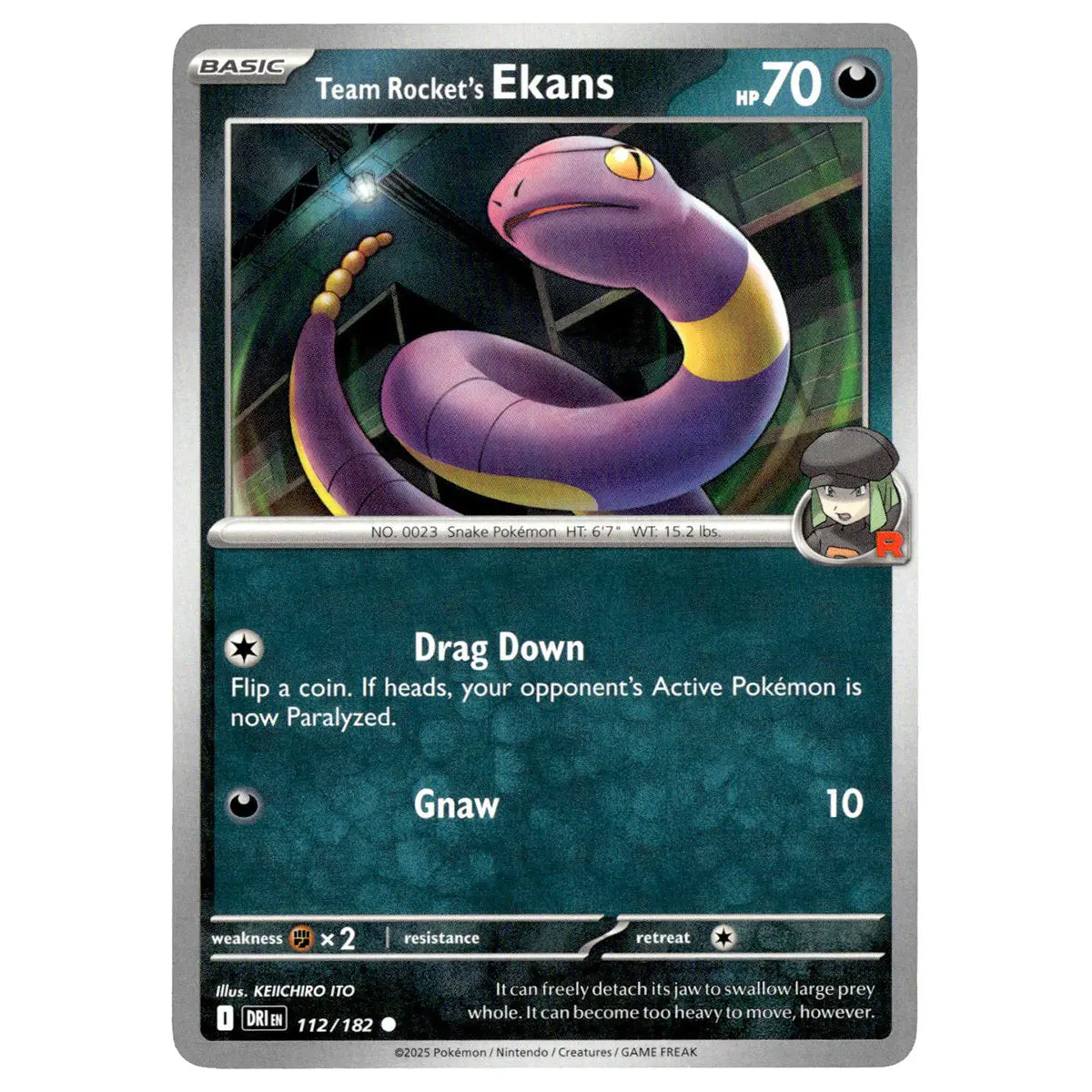 Team Rocket's Ekans #112/182 Pokémon Sv10: Destined Rivals 1
