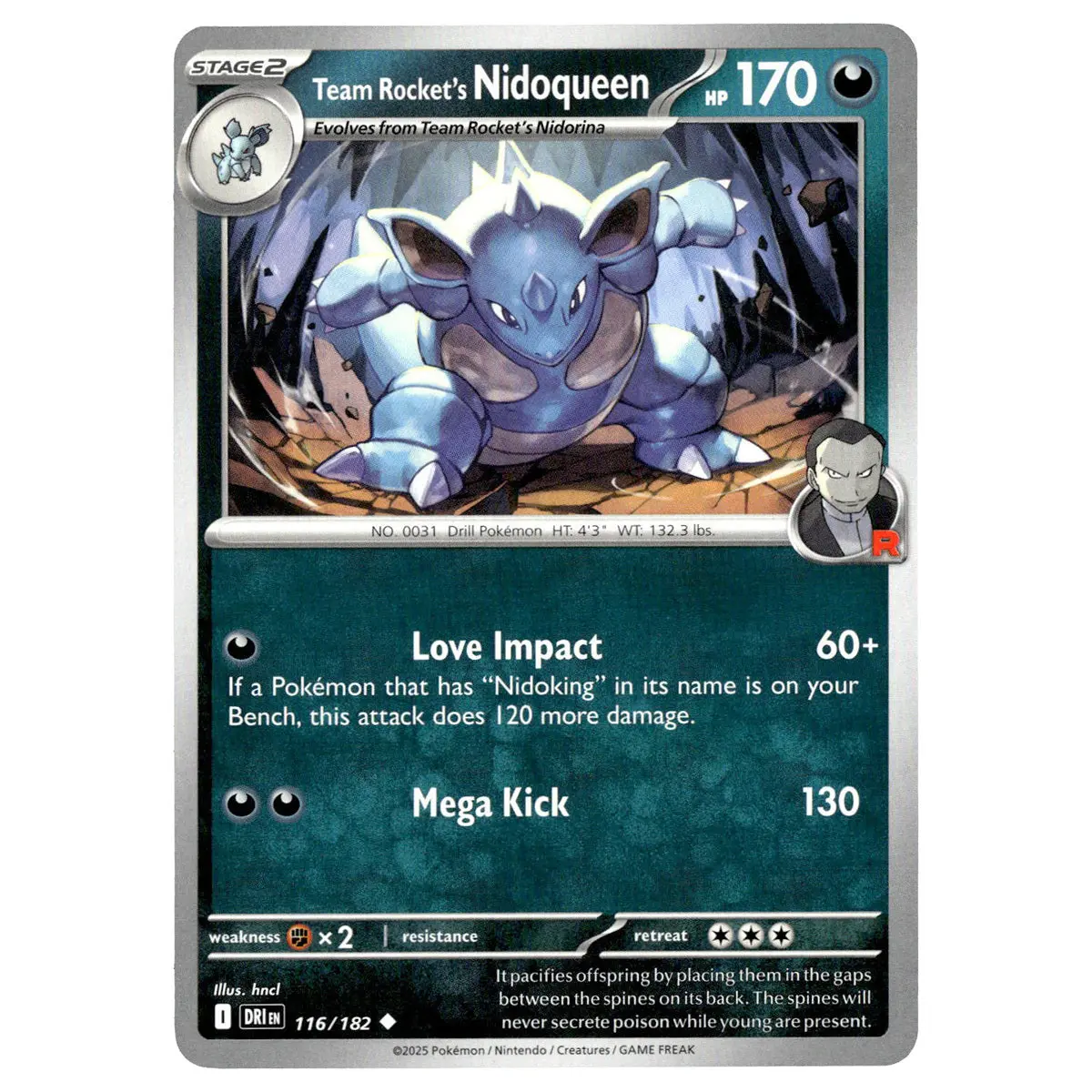 Team Rocket's Nidoqueen #116/182 Pokémon Sv10: Destined Rivals 1