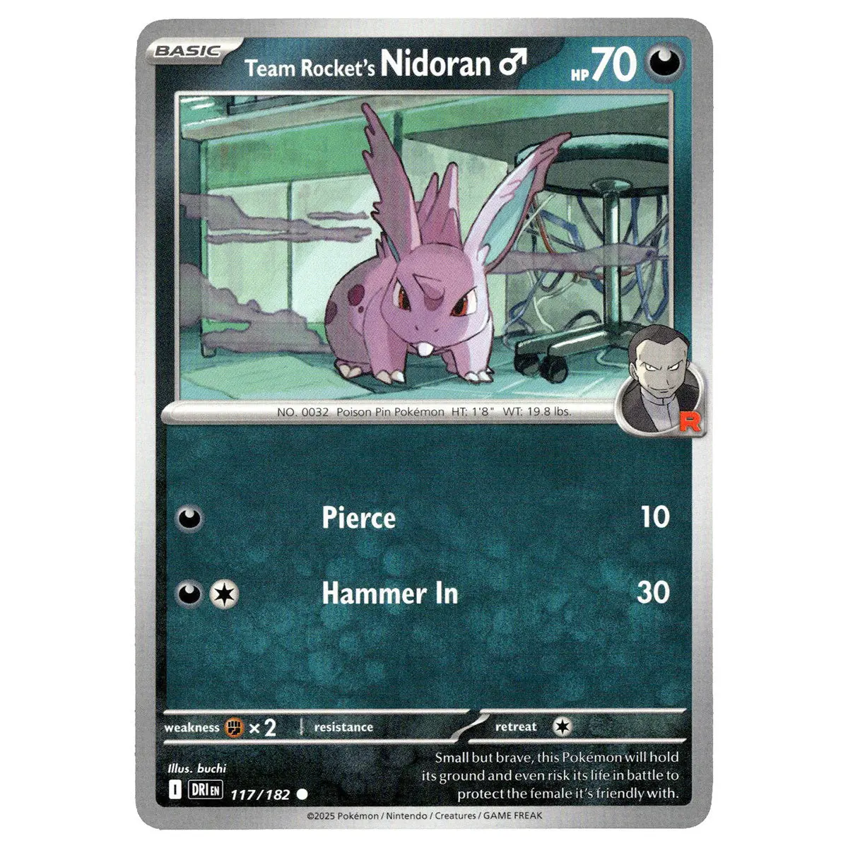 Team Rocket's Nidoran M #117/182 Pokémon Sv10: Destined Rivals 1