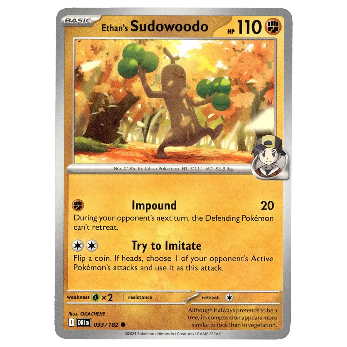 Ethan's Sudowoodo #093/182 Pokémon Sv10: Destined Rivals 1