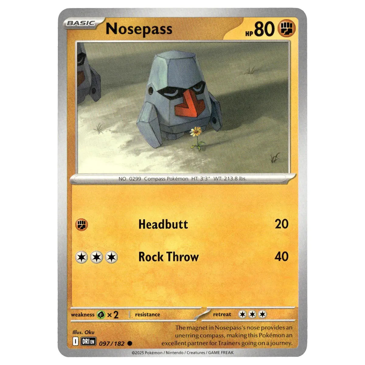 Nosepass #097/182 Pokémon Sv10: Destined Rivals 1