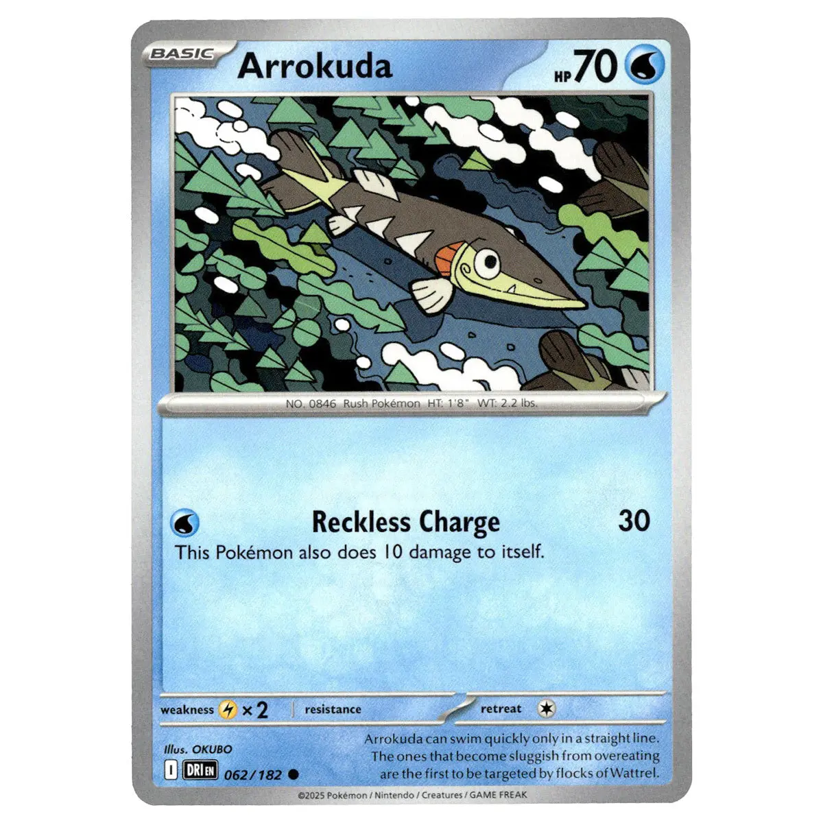 Arrokuda #062/182 Pokémon Sv10: Destined Rivals 1
